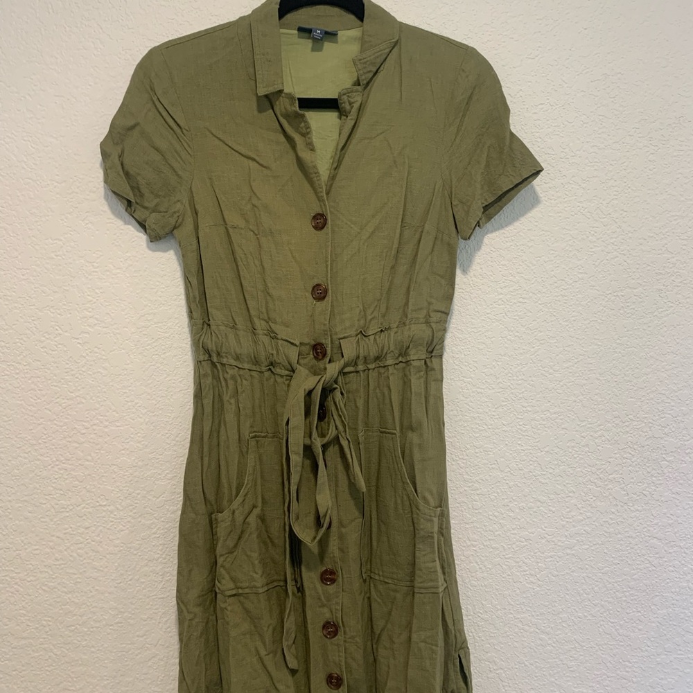 Olive green farm style dress